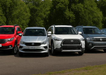 Top 20 Carros mais vendidos no Brasil em 2025