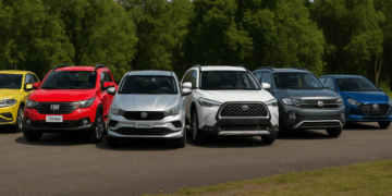 Top 20 Carros mais vendidos no Brasil em 2025