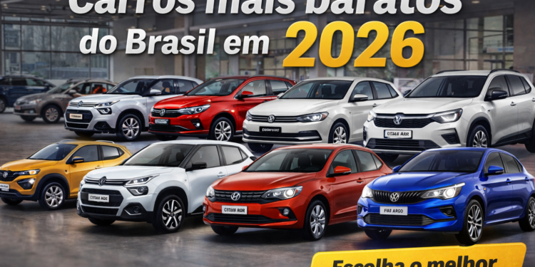 Carros mais baratos do Brasil em 2026: veja os 10 modelos e como escolher o melhor custo-benefício